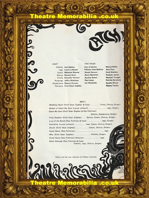 Catch My Soul theatre programme, Prince Of Wales London 1971 - image 4