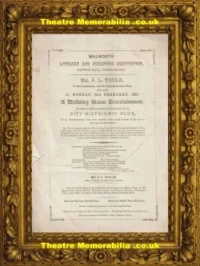 London Walworth Lecture Hall – 1852 – First Show