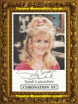Sarah Lancashire Coronation Street cast picture card