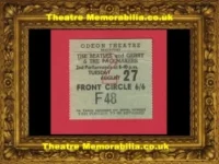 The Beatles Concert Ticket – Odeon Theatre Southport 1963
