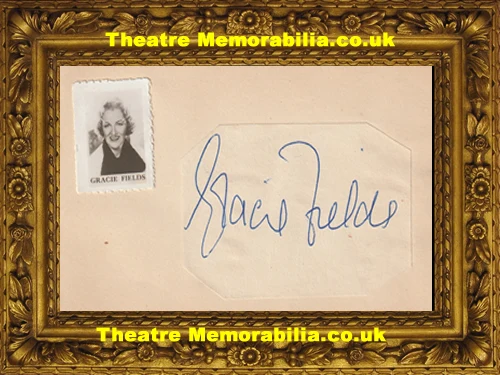 Gracie Fields signed autograph sheet with picture - image 2