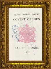 London Royal Opera House – Giselle – 1952 – Signed Margot Fonteyn + Somes