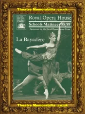 London Royal Opera House – La Bayadere – 1988 – Margot Fonteyn Autograph