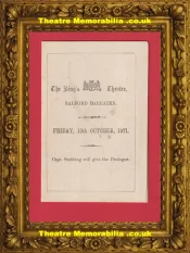 London The Kings Barracks Theatre – Aladdin – Wonderful Scamp – 1871