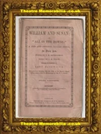 London Theatre Royal – William And Susan – Opera Programme 1859