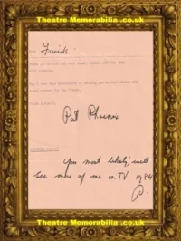 Pat Phoenix Autograph Signed Letter Coronation Street Corrie 1984