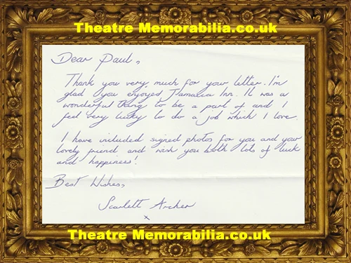 Scarlett Archer Autograph Signed Sheet Actress - Image 2