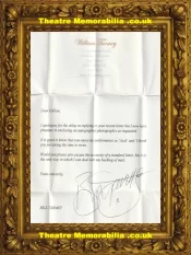 Bill Tarmey Autograph Signed Letter Sheet Coronation Street Jack Duckworth