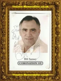 Bill Tarmey Autograph Signed Picture Card Jack Duckworth Coronation Street
