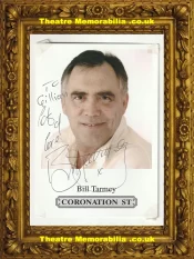 Bill Tarmey Autograph Signed Picture Card Jack Duckworth Coronation Street