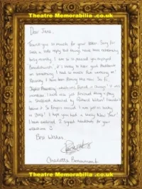 Charlotte Beaumont Autograph Signed Sheet Letter Broadchurch