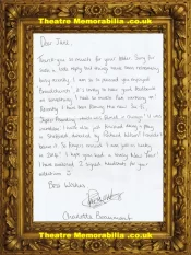 Charlotte Beaumont Autograph Signed Sheet Letter Broadchurch