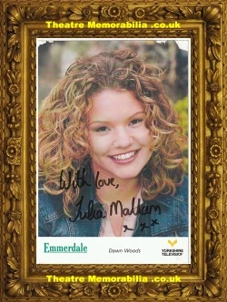 Dawn Woods signed Emmerdale cast card autograph