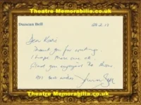 Duncan Bell Autograph Signed Sheet Dennis Merton Heartbeat