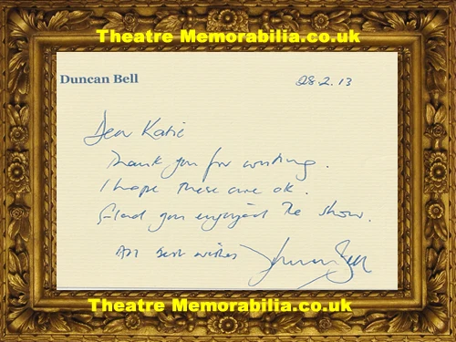Duncan Bell signed autograph sheet, Heartbeat - image 2