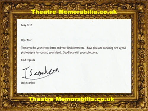 Jack Scanlon signed autograph sheet, The Boy in the Striped Pajamas - image 2