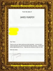 James Purefoy Autograph Signed Sheet Actor