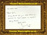 Jamie Glover Autograph Signed Card Sheet Andrew Treneman Waterloo Road