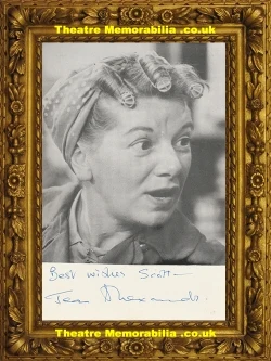 Jean Alexander signed picture card Hilda Ogden