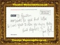 Joe McFadden Autograph Signed BBC Compliments Slip Holby City