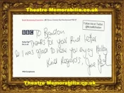 Joe McFadden Autograph Signed BBC Compliments Slip Holby City