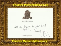 John Thomson signed compliments slip