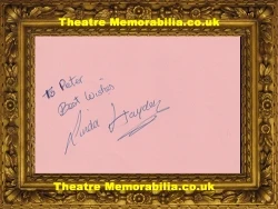Linda Haydon signed autograph sheet, 1970s horror actress