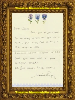 Margaret Ryan signed letter, Airy Fairy author