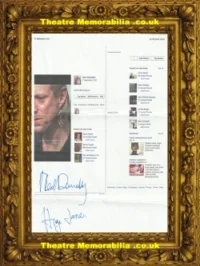 Ned Dennehy Autograph Signed Sheet Banished Dickensian Peaky Blinders