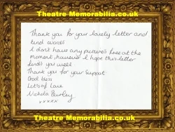 Nichola Burley signed letter