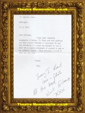 Nicholas Gleaves Autograph Signed Sheet Coronation Street