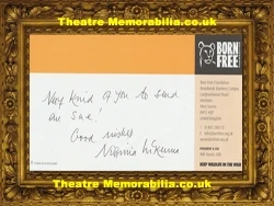 Born Free signed compliments slip, help identify