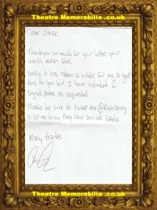Ryan Spong – Autograph Signed Letter
