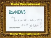 Sally Biddulph Autograph Signed Compliments Slip ITV News Presenter