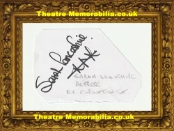 Sarah Lancashire signed autograph cutting