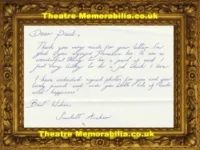 Scarlett Archer Autograph Signed Sheet Actress