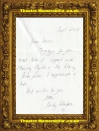 Shirley Henderson Autograph Signed Sheet Letter Harry Potter