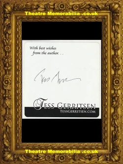 Tess Gerritsen signed book sticker