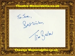 Tim Barlow autograph signed sheet