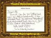 William Simons Autograph Signed Card Alf Ventress Heartbeat