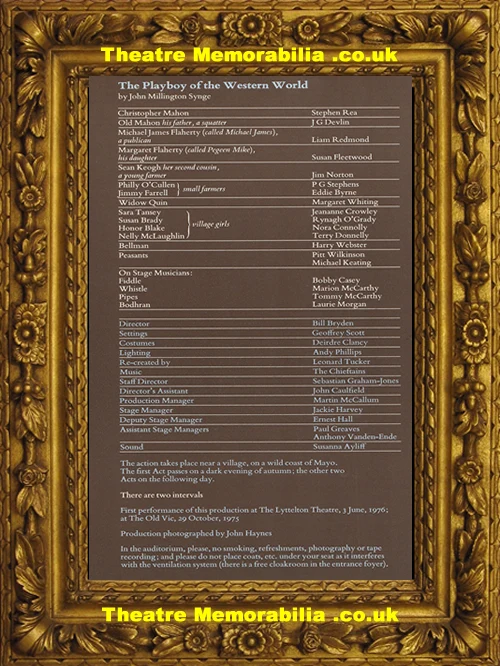 London Lyttelton Theatre National - Playboy Of The Western World 1976 - Image 3