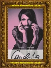 Conchita Wurst Signed Autograph Flyer Picture Card