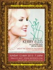 London Palladium Kerry Ellis Signed Picture Flyer – Large