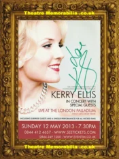London Palladium Kerry Ellis Signed Picture Flyer – Large