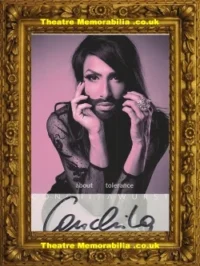 Conchita Wurst Signed Autograph Flyer Picture Card