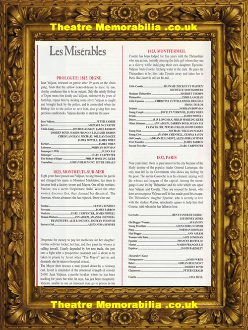 Les Miserables theatre programme, Palace Theatre London 1996 - image 3