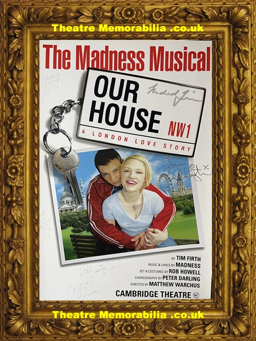 London Cambridge Theatre - Our House Musical - 2002 Signed Poster - Image 2