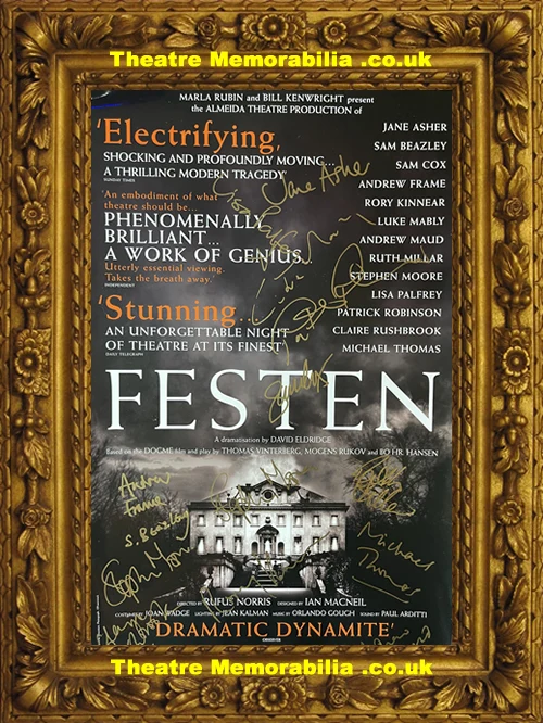 London Lyric Theatre - Festen - 2004 Multi Signed Poster - Image 2