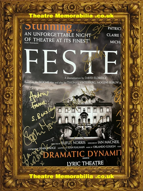 London Lyric Theatre - Festen - 2004 Multi Signed Poster - Image 5