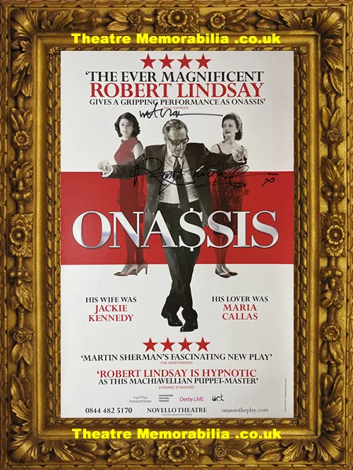 London Novello Theatre - Onassis - 2016 Robert Lindsay Multi Signed Poster - Image 2